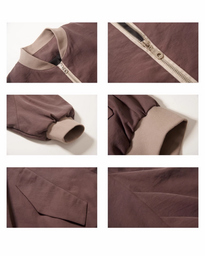 バイカラーショート丈ジップジャケット B0048