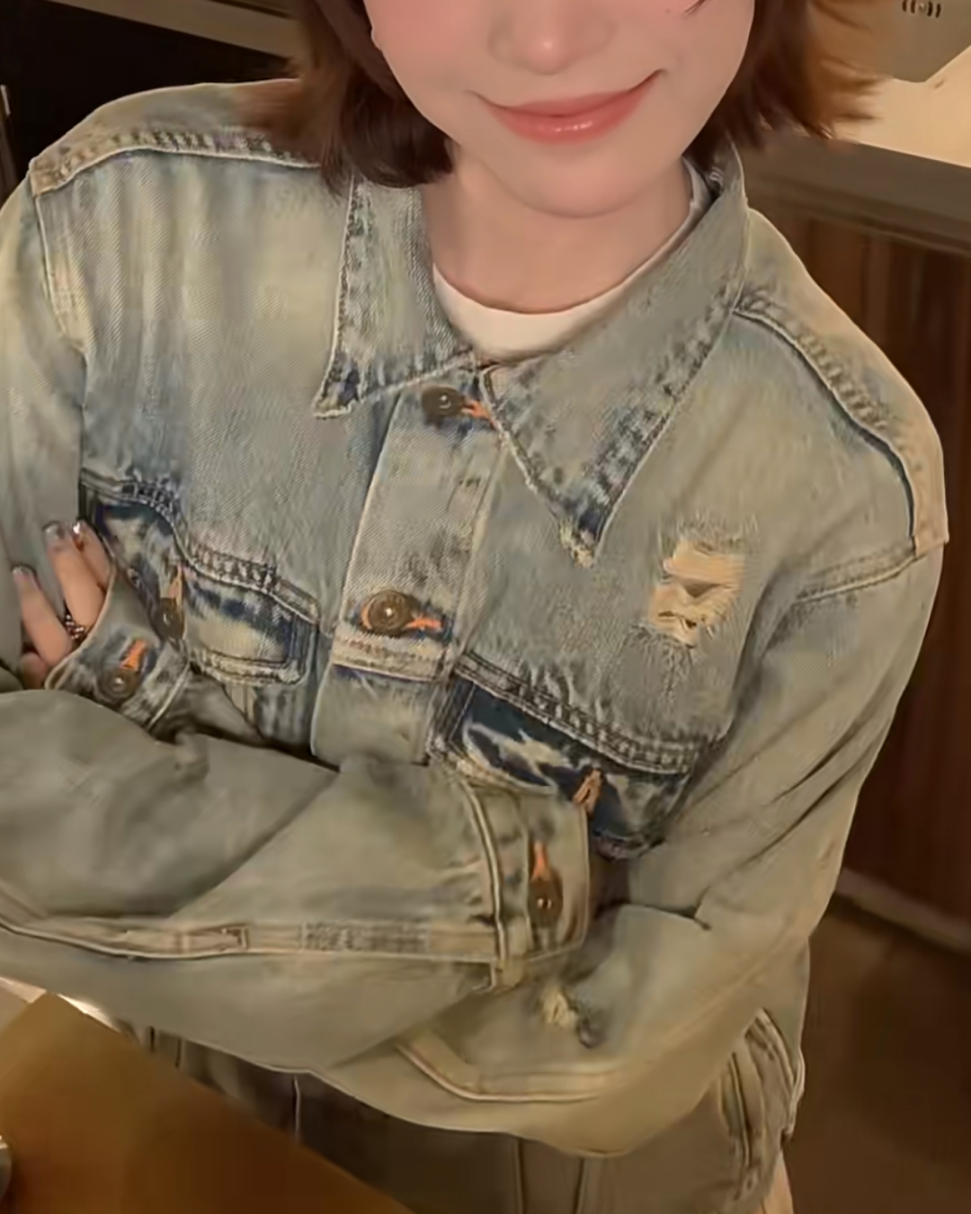 バックプリントデニムジャケット B0049