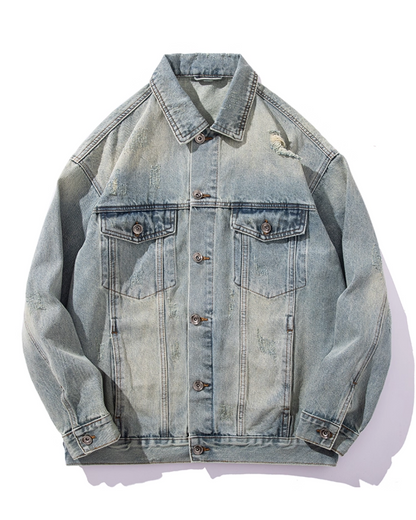バックプリントデニムジャケット B0049