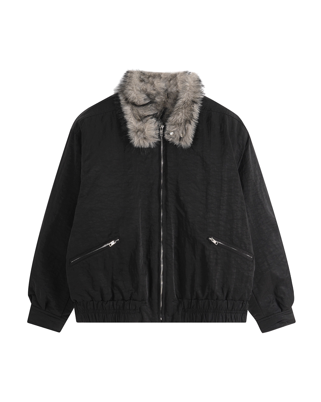 ハイネックジップファージャケット B0051