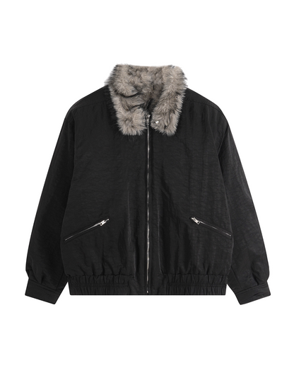 ハイネックジップファージャケット B0051