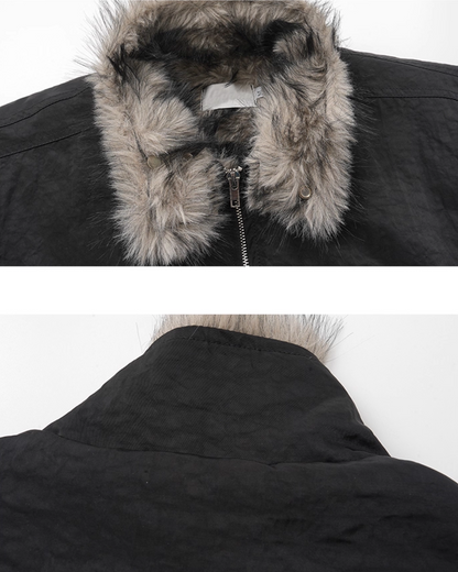 ハイネックジップファージャケット B0051