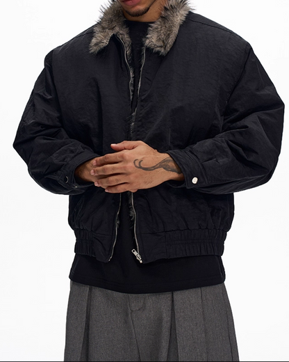 ハイネックジップファージャケット B0051