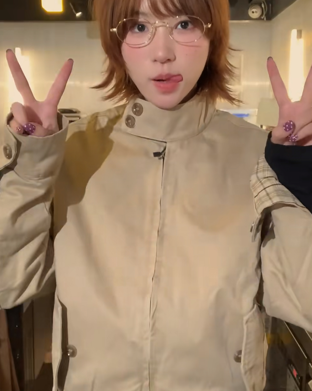 短丈リバーシブルハイネックジャケット B0053