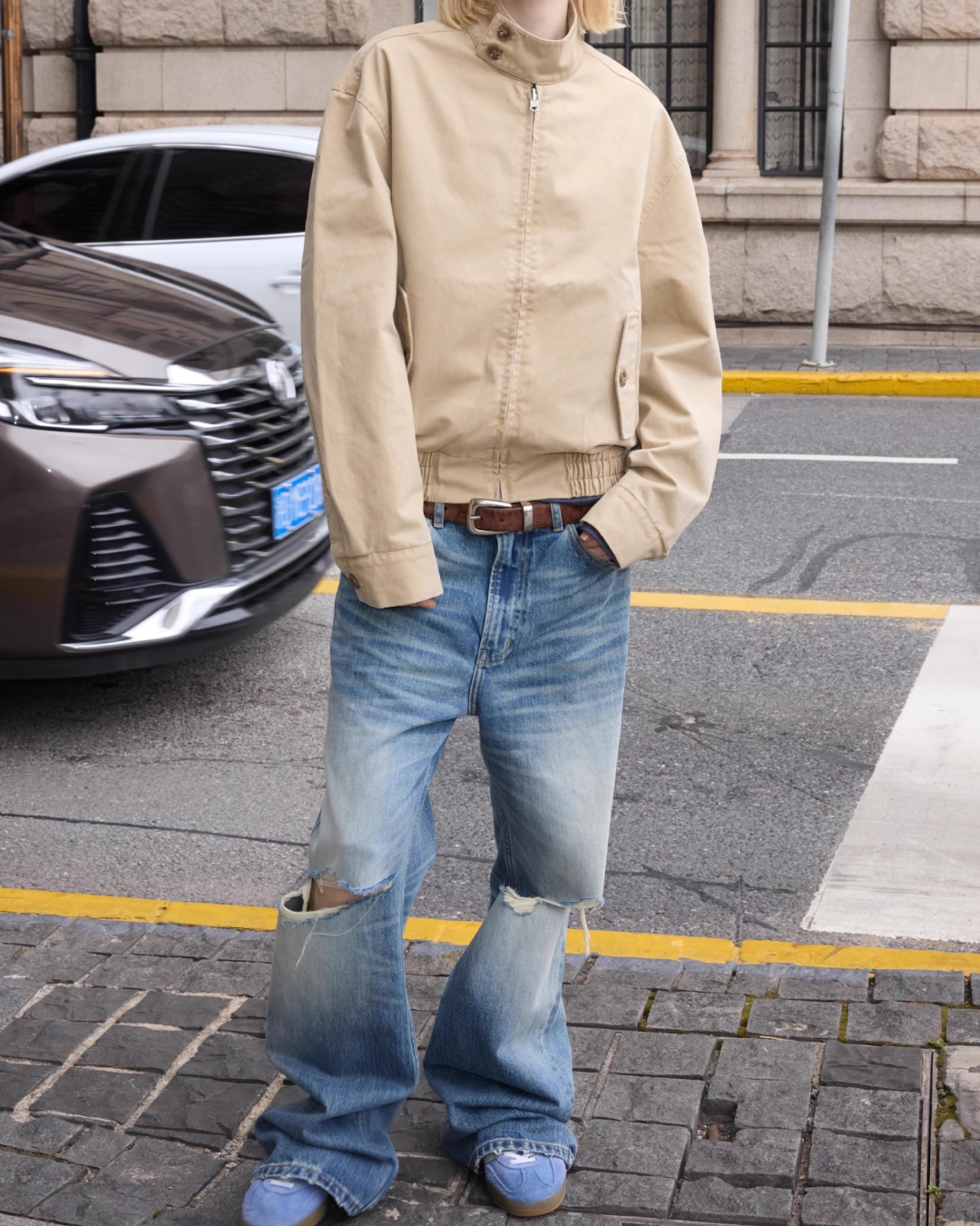 短丈リバーシブルハイネックジャケット B0053