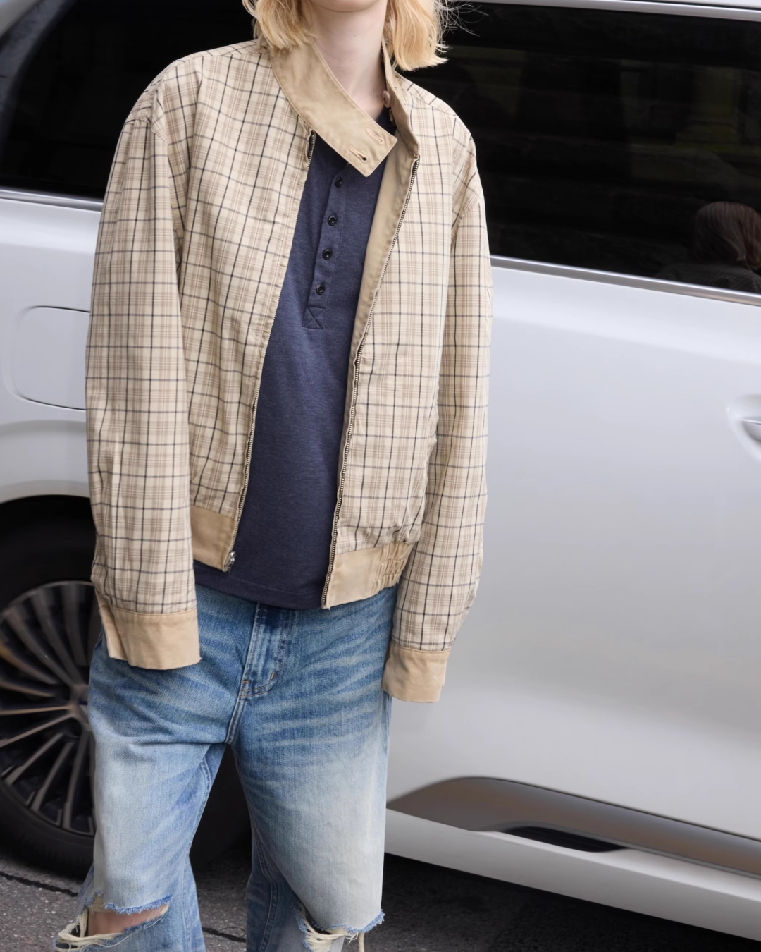 短丈リバーシブルハイネックジャケット B0053