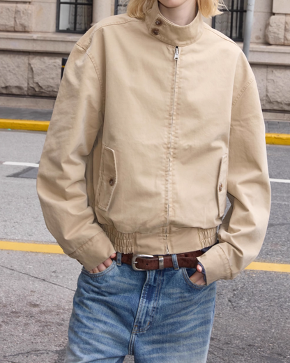 短丈リバーシブルハイネックジャケット B0053