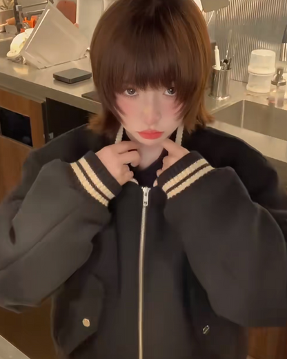 短丈ラインジップジャケット B0056