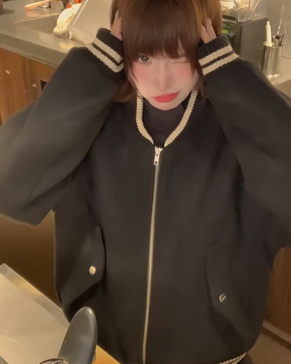 短丈ラインジップジャケット B0056