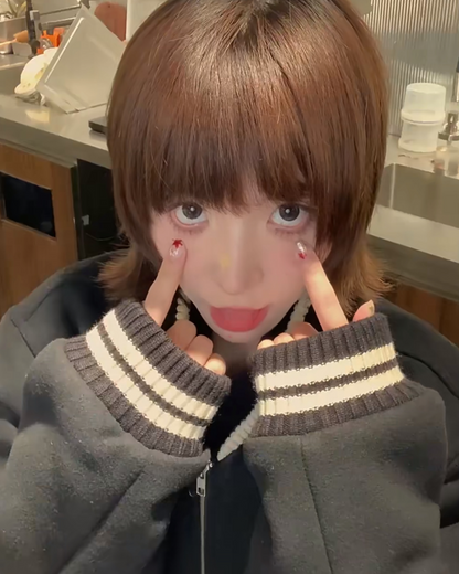 短丈ラインジップジャケット B0056