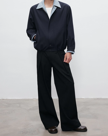 短丈切り替え比翼ジップジャケット B0060