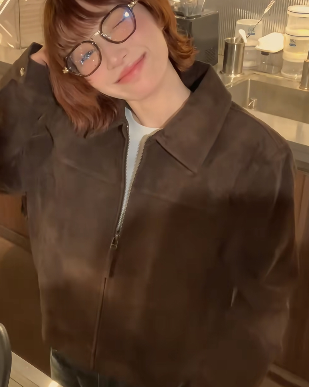 短丈ブラウンスエードジャケット B0059