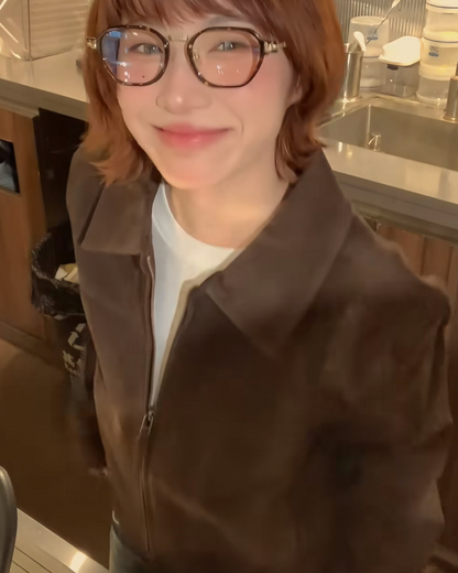 短丈ブラウンスエードジャケット B0059