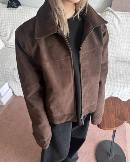短丈ブラウンスエードジャケット B0059