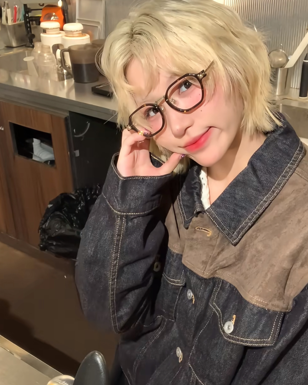 短丈切り替えデニムジャケット B0061