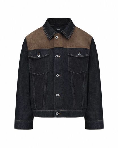 短丈切り替えデニムジャケット B0061