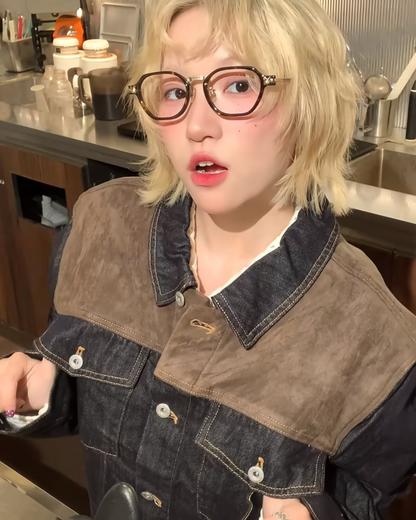 短丈切り替えデニムジャケット B0061