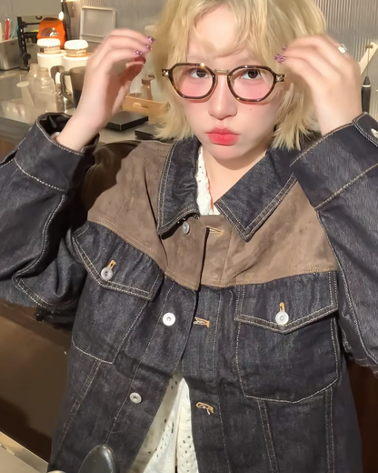 短丈切り替えデニムジャケット B0061