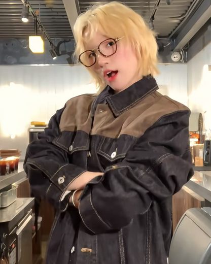 短丈切り替えデニムジャケット B0061