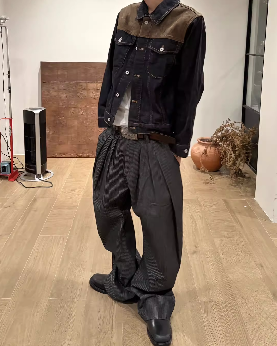 短丈切り替えデニムジャケット B0061