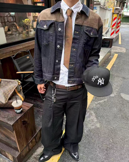 短丈切り替えデニムジャケット B0061