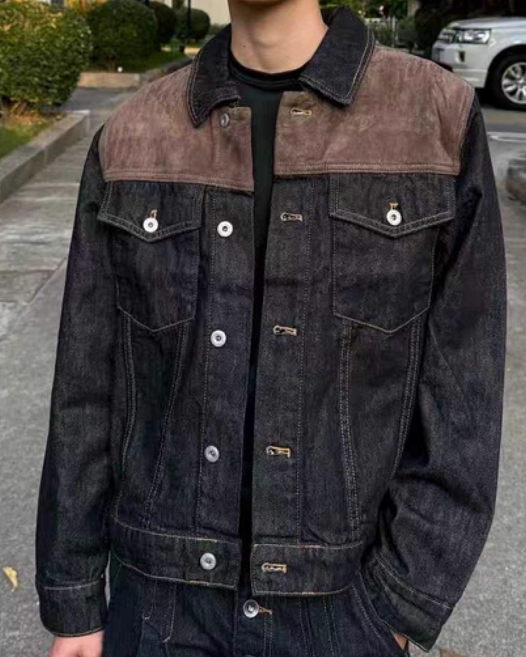 短丈切り替えデニムジャケット B0061