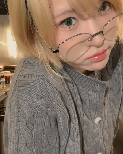 ケーブルニットカーディガン B0062