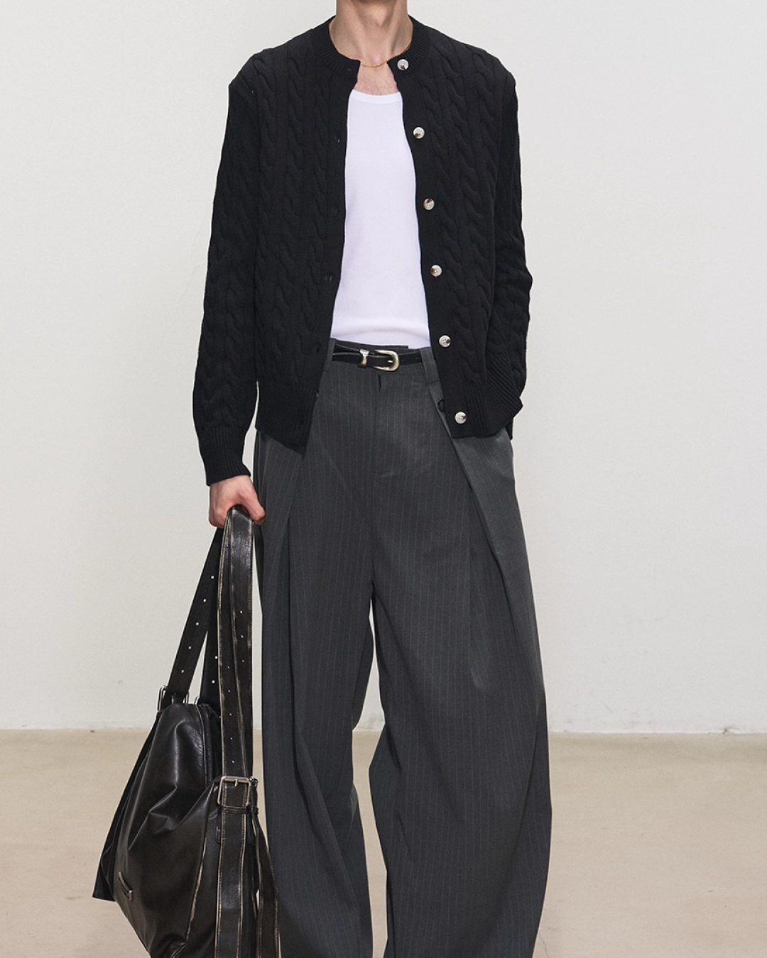 ケーブルニットカーディガン B0062