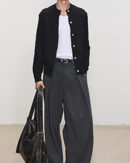 ケーブルニットカーディガン B0062