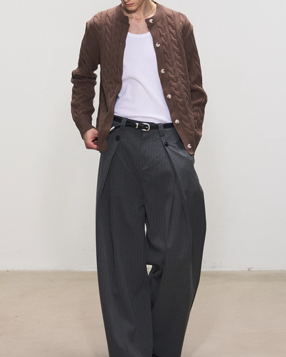 ケーブルニットカーディガン B0062