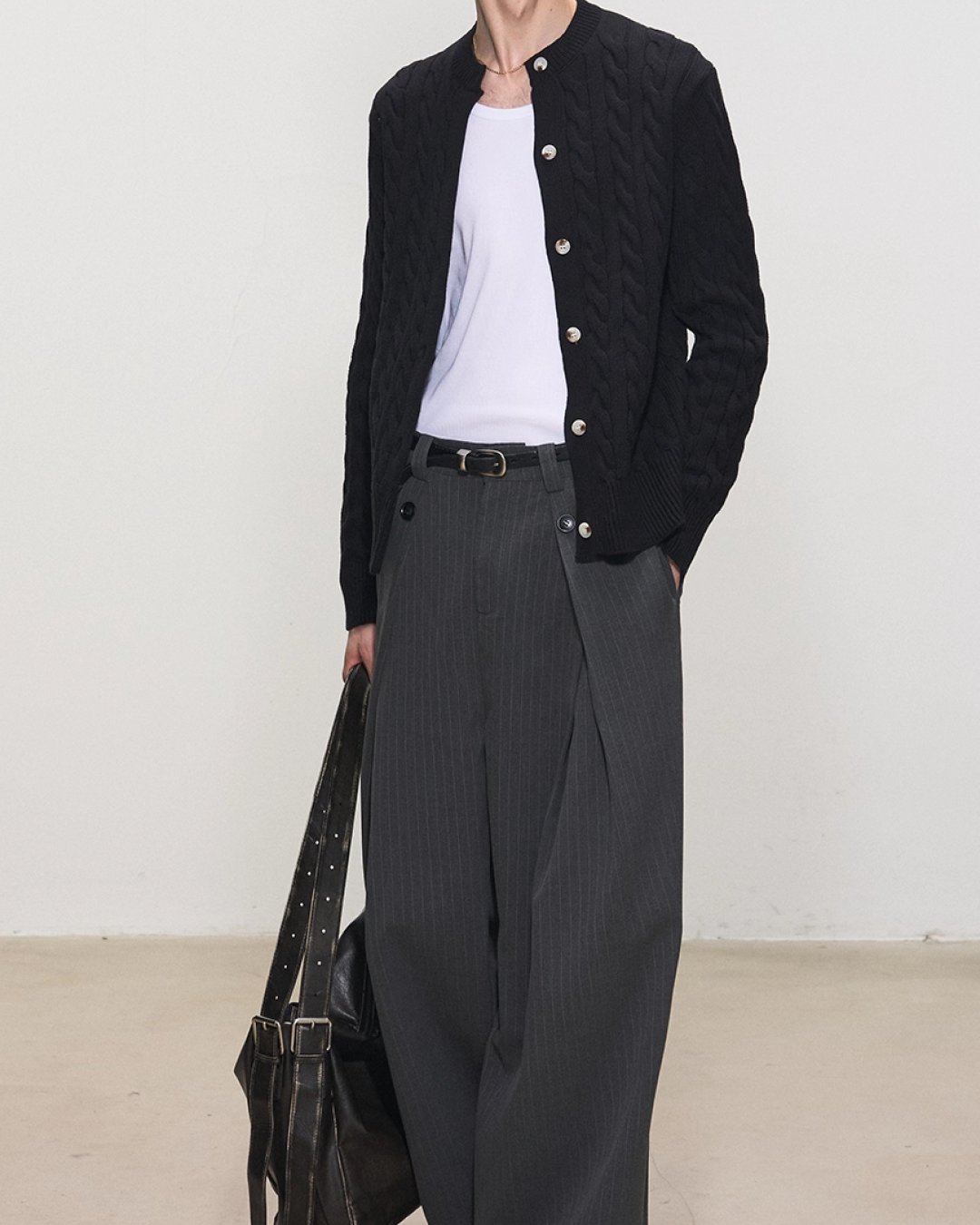 ケーブルニットカーディガン B0062