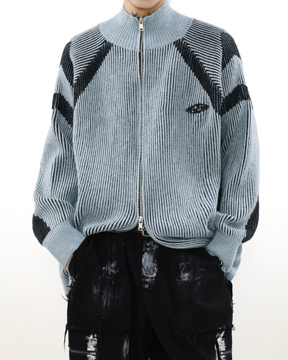 ダブルジップデザインドライバーズニット B0063