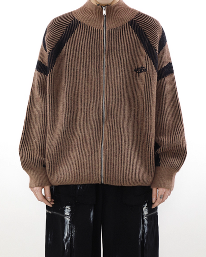 ダブルジップデザインドライバーズニット B0063