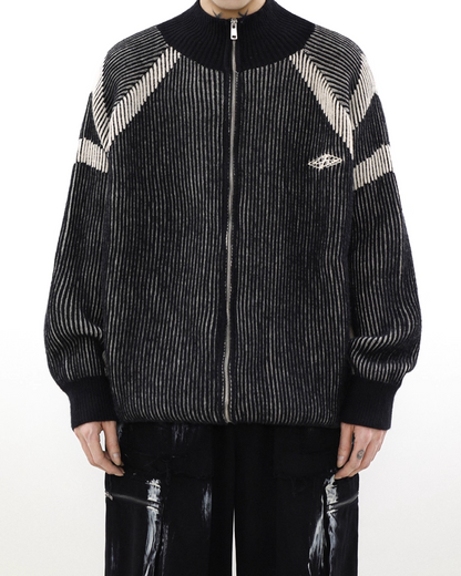 ダブルジップデザインドライバーズニット B0063