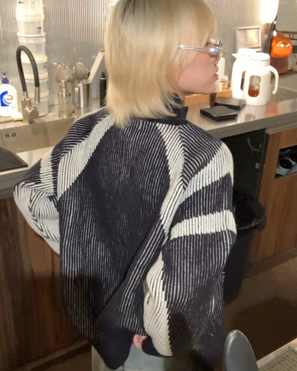 ダブルジップデザインドライバーズニット B0063