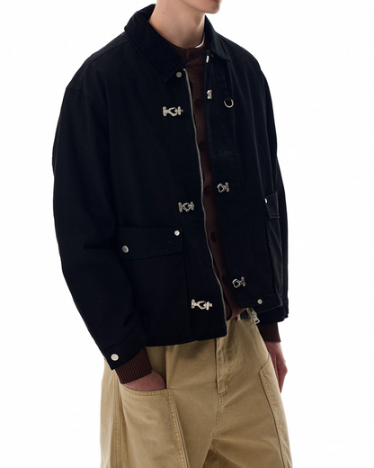 短丈カラーコーデュロイファイヤーマンジャケット B0064