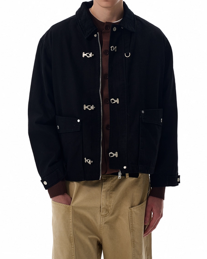 短丈カラーコーデュロイファイヤーマンジャケット B0064