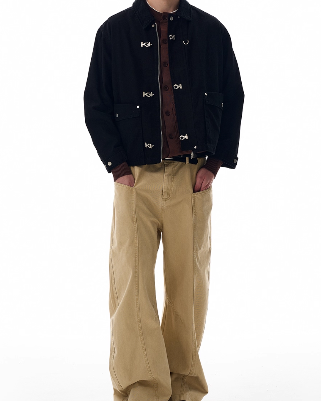 短丈カラーコーデュロイファイヤーマンジャケット B0064