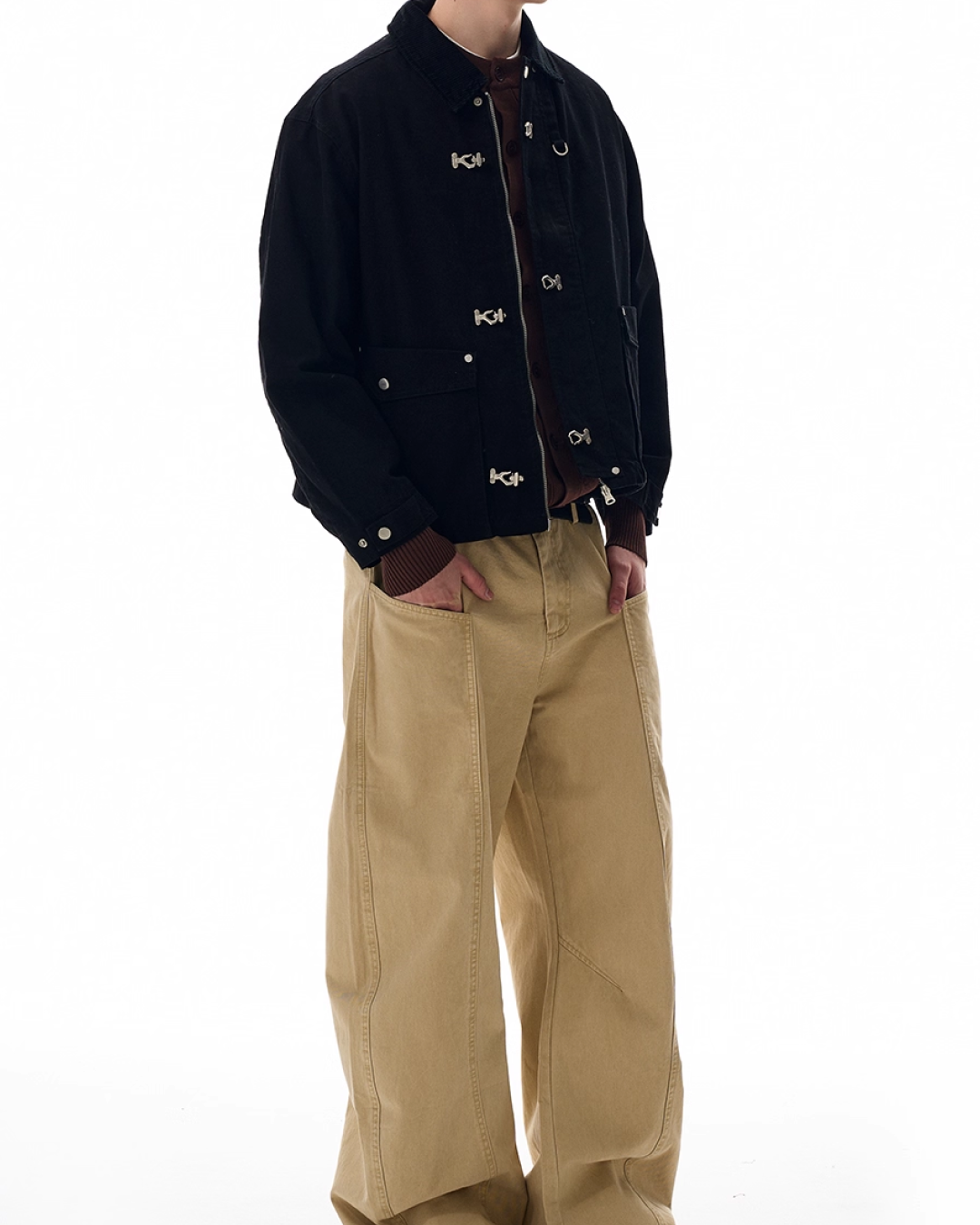 短丈カラーコーデュロイファイヤーマンジャケット B0064
