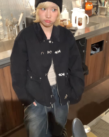 短丈カラーコーデュロイファイヤーマンジャケット B0064