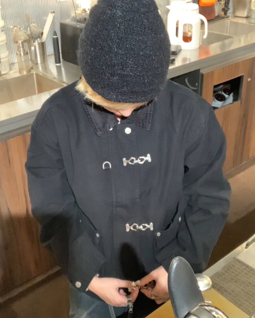 短丈カラーコーデュロイファイヤーマンジャケット B0064