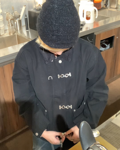 短丈カラーコーデュロイファイヤーマンジャケット B0064