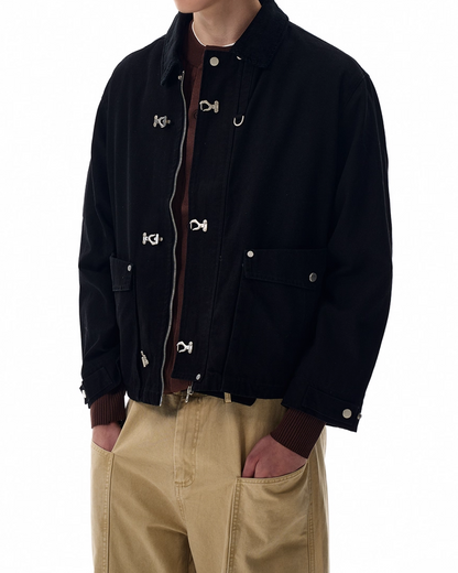 短丈カラーコーデュロイファイヤーマンジャケット B0064