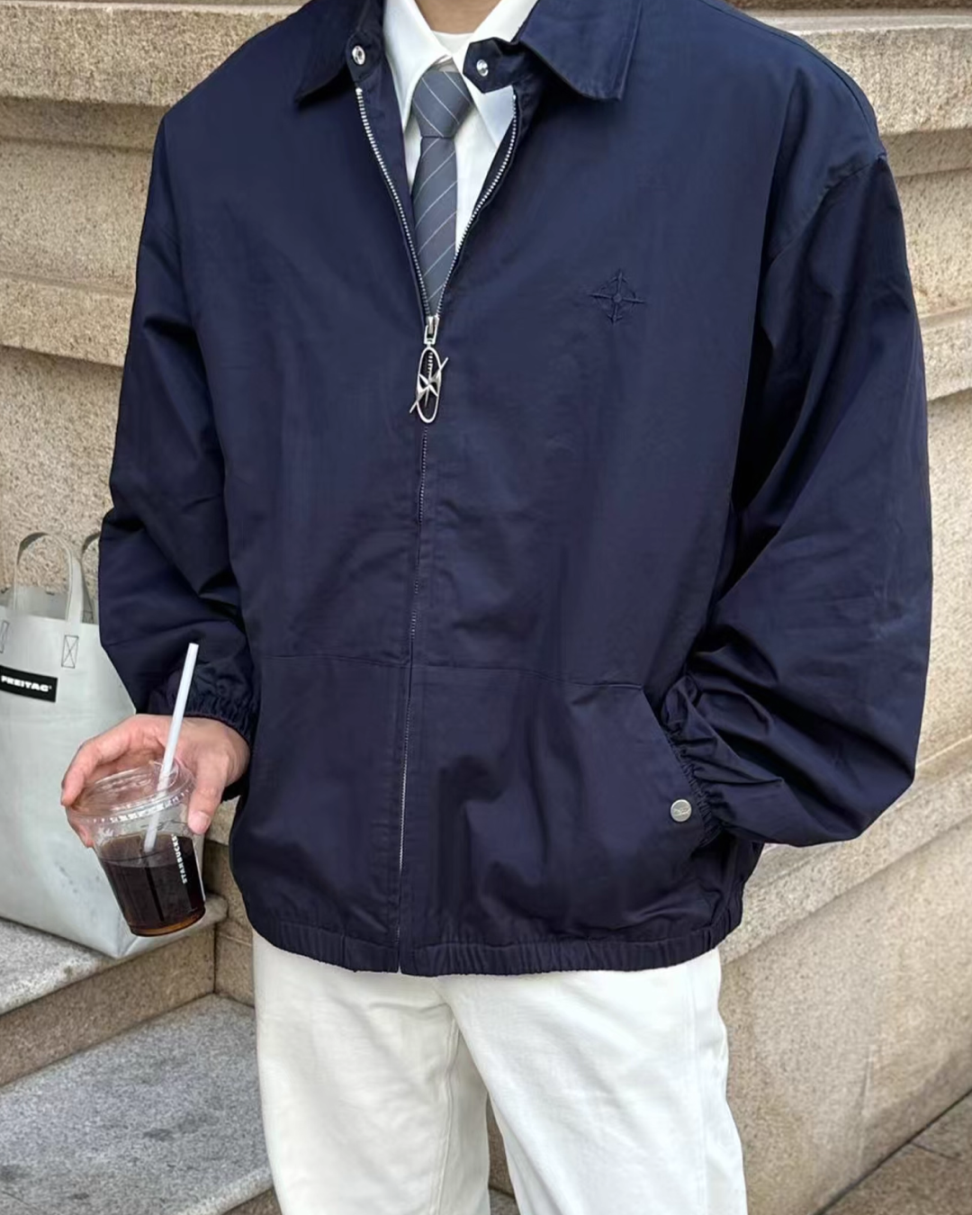 クロスデザインジップジャケット B0068