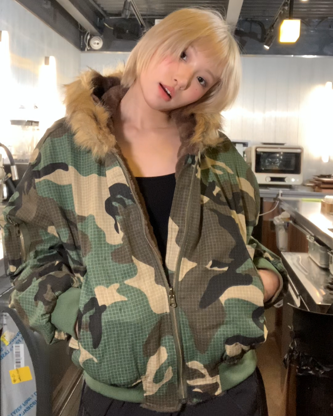 短丈リバーシブル迷彩ファージャケット B0069