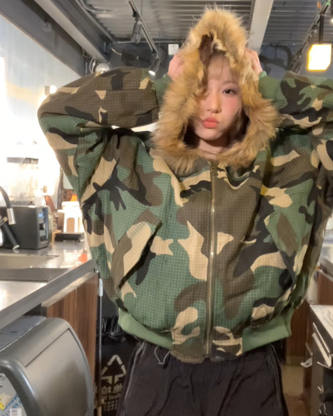 短丈リバーシブル迷彩ファージャケット B0069