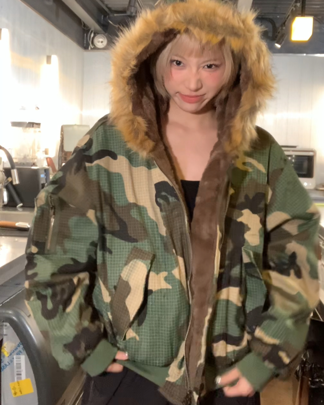 短丈リバーシブル迷彩ファージャケット B0069