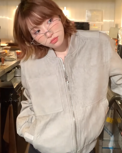 Short Zip Bomber Jacket B0073