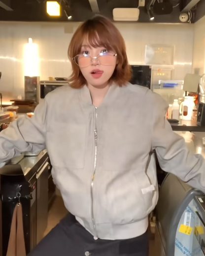 Short Zip Bomber Jacket B0073