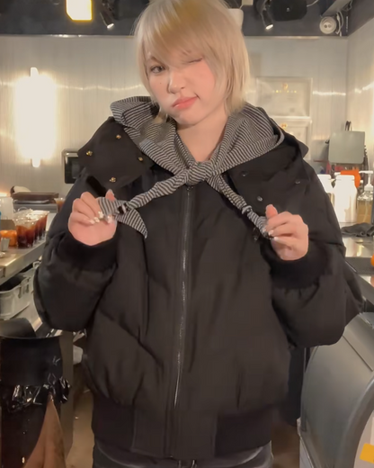 2-way neck button-down jacket B0074